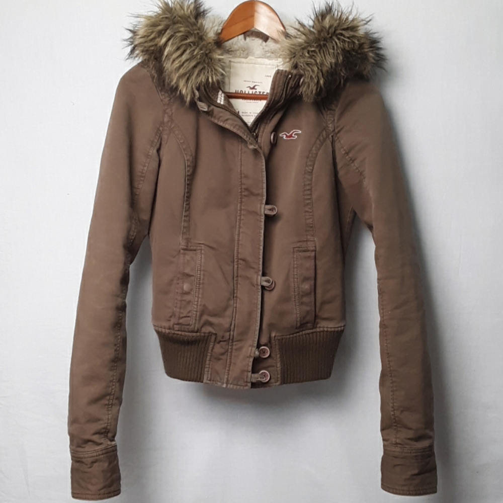 Hollister Bomber Sherpa Coat Jacket